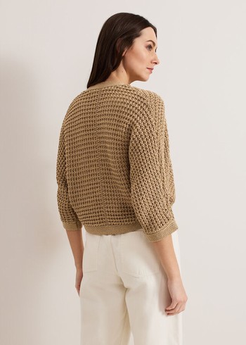 Phase Eight Isobell Lurex Shurg Knitwear Gold Canada | EZMIYC-104